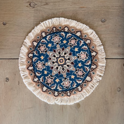 ○在庫処分SALE○送料無料○ペルシャ絨毯ナイン産【円形】【直径40】No