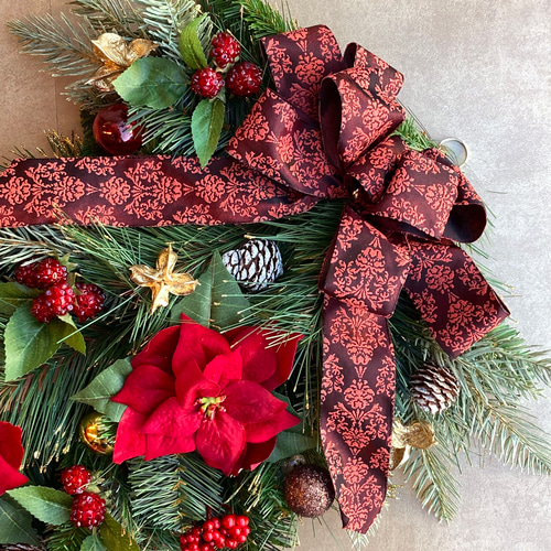 海外のお家に飾られてそうな大きさ【クリスマス】ポインセチアと