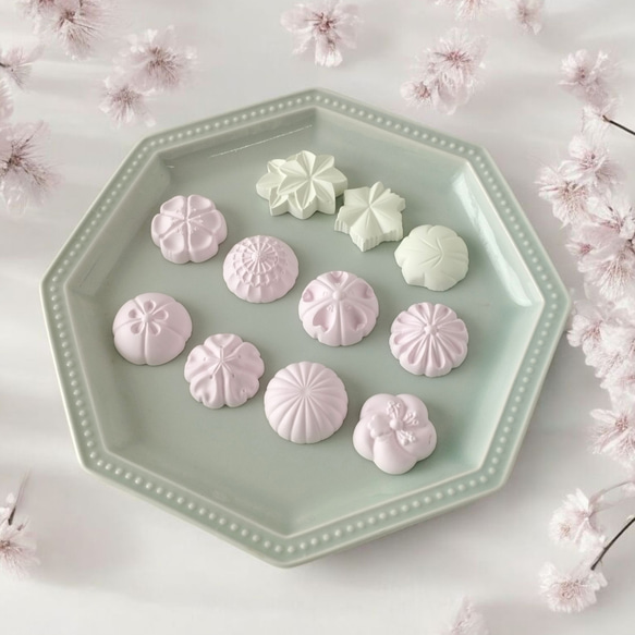スイーツのようなアロマストーン☆12個セット お干菓子 落雁 和三盆
