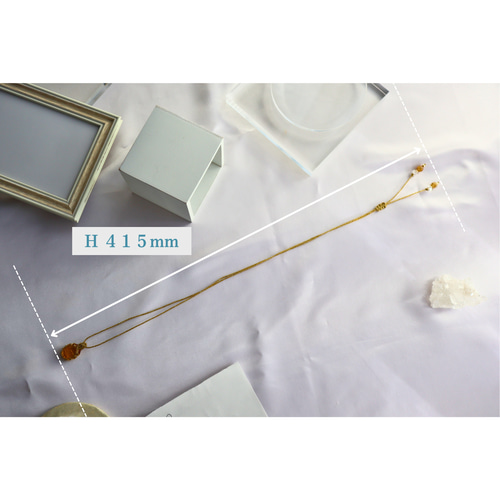 シトリン 天然石 金属アレルギー対応 マクラメ編み ペンダントトップ