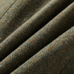 知的で大人雰囲気に　ウールコート ロングコート ダブルボタンコート 　オリーブグリーン　231208-4 11枚目の画像