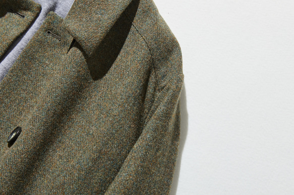 知的で大人雰囲気に　ウールコート ロングコート ダブルボタンコート 　オリーブグリーン　231208-4 3枚目の画像