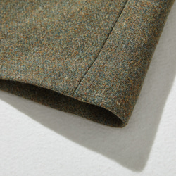 知的で大人雰囲気に　ウールコート ロングコート ダブルボタンコート 　オリーブグリーン　231208-4 10枚目の画像