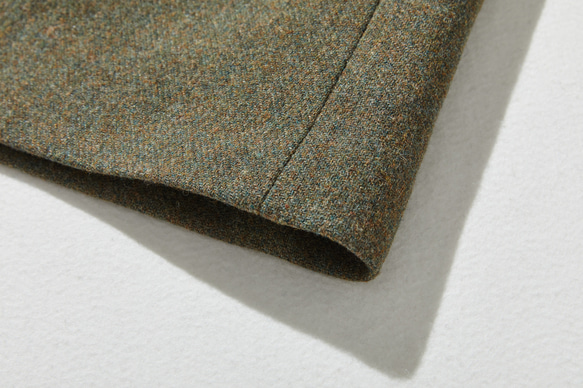 知的で大人雰囲気に　ウールコート ロングコート ダブルボタンコート 　オリーブグリーン　231208-4 10枚目の画像