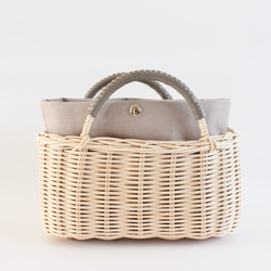 【超值福袋】藤編籃手拿包（附有適合秋冬季的圍巾袋）2種顏色可選♪採用天然素材手工編織而成。 第18張的照片