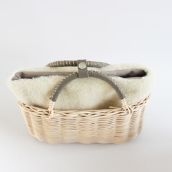 【超值福袋】藤編籃手拿包（附有適合秋冬季的圍巾袋）2種顏色可選♪採用天然素材手工編織而成。 第14張的照片