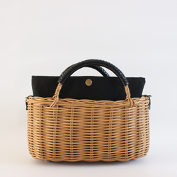 【超值福袋】藤編籃手拿包（附有適合秋冬季的圍巾袋）2種顏色可選♪採用天然素材手工編織而成。 第8張的照片