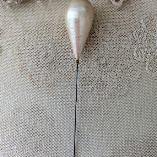 フランスアンティーク パールのハットピン 14cm その他アクセサリー