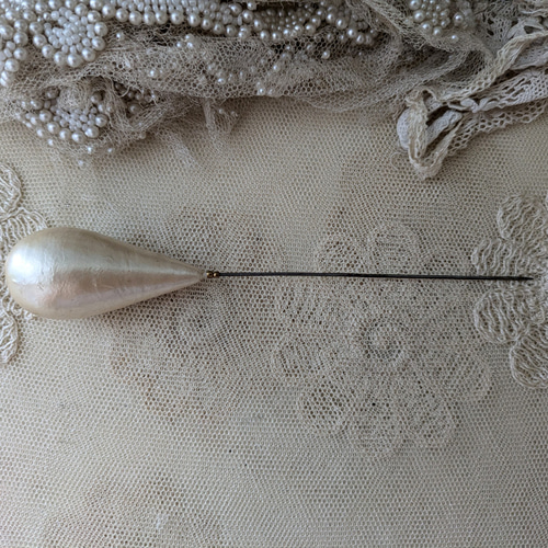 フランスアンティーク パールのハットピン 14cm その他アクセサリー