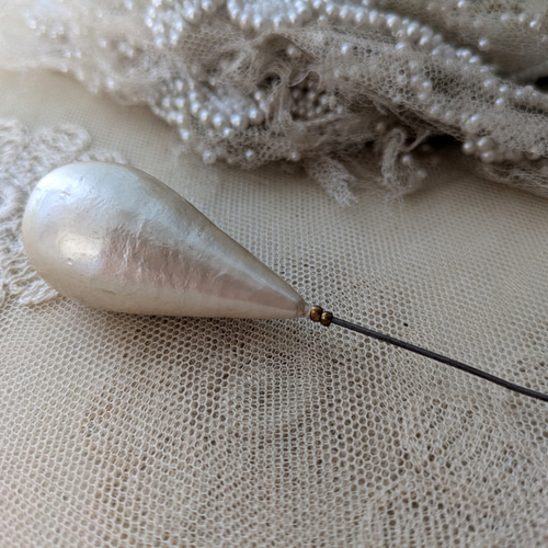 フランスアンティーク　ハットピン フランスアンティーク パールのハットピン 14cm その他アクセサリー