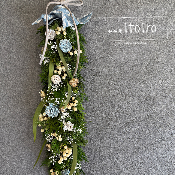 クリスマスガーランド　プリザーブドフラワー　クリスマスリース クリスマスガーランド プリザーブドフラワー クリスマスリース