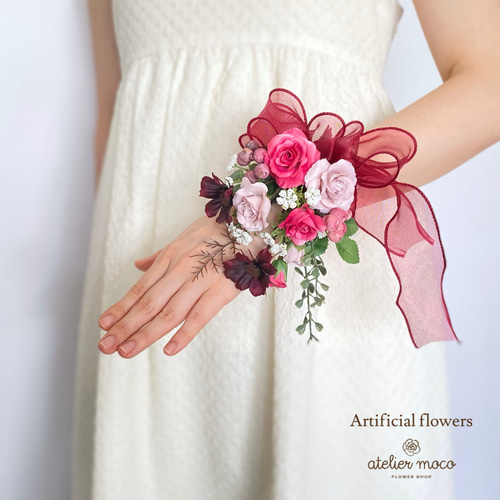 【3点セット】ブーケ、ブートニア、リストレット ヒマワリ バラ 結婚式 imgrc0068563913.jpg