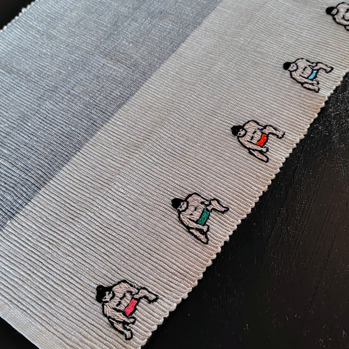 お相撲さんの手刺繍ランチョンマット ランチョンマット スワン工房