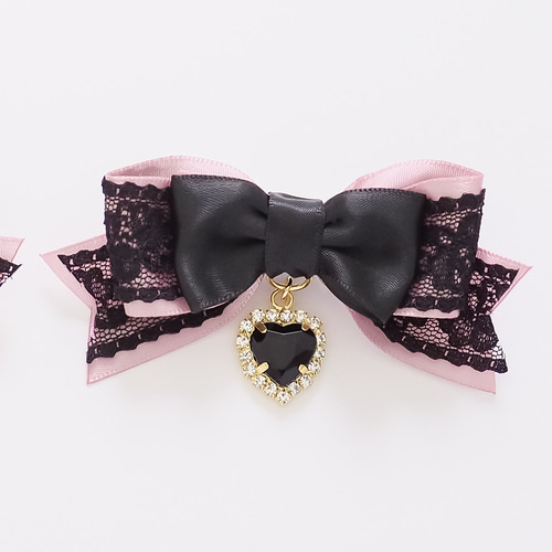 ライトグリーンMoonヘアクリップ　ロリータ　地雷　量産型　推し活　ハンドメイド ライトグリーンMoonヘアクリップ ロリータ 地雷 量産型 推し活