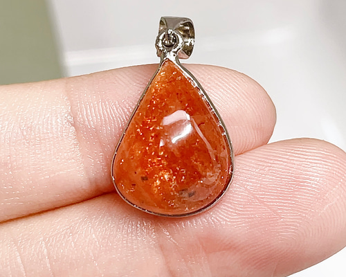 サンストーン ペンダントトップ ネックレス 日長石 天然石 【超美品