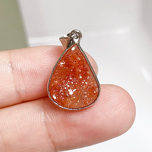 サンストーン ペンダントトップ ネックレス 日長石 天然石 【超美品