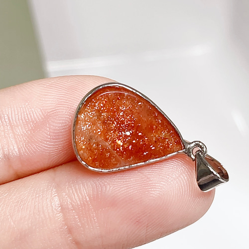 サンストーン ペンダントトップ ネックレス 日長石 天然石 【超美品