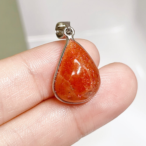 サンストーン ペンダントトップ ネックレス 日長石 天然石 【超美品