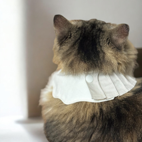 ハンドメイド わんちゃん ねこちゃん プリーツ＆フリル スタイ ペット