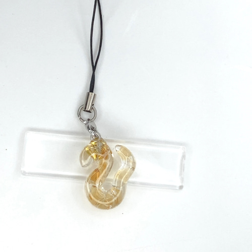 レジン✨縁起✨財布✨白蛇の脱け殻✨チャーム✨シトリン