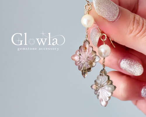 【ハリックァ】ピンクオパール10.96ct チャーム 購入証明書あり VBMA3051__PO ピンクオパール フラワー ピアス｜ピアス｜ヴァンドーム