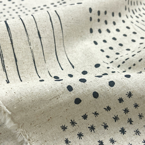 北欧風点と線柄【オーダー生地見本】 和装小物（帯・半襟） ようか  