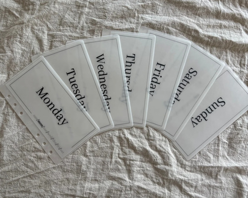 A6曜日リフィル その他雑貨 nyk.saving 通販 18486846｜Creema(クリーマ)