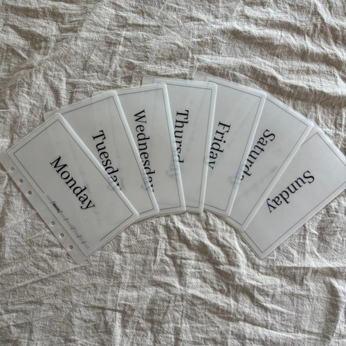 A6曜日リフィル その他雑貨 nyk.saving 通販 18486846｜Creema(クリーマ)