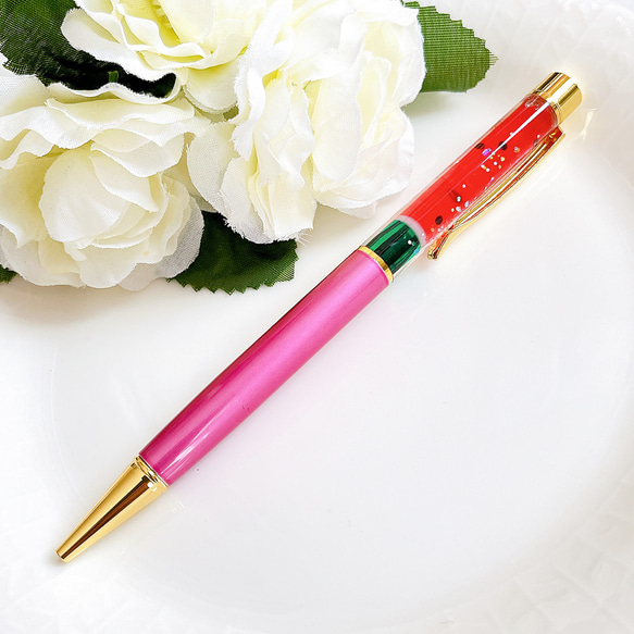 サマーセール‼️N1306 / カスタムタッチペン＆ボールペン スイカビーズ サマーセール‼️N1306 / カスタムタッチペン＆ボールペン スイカビーズ