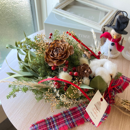 ドライフラワースワッグ クリスマスインテリア