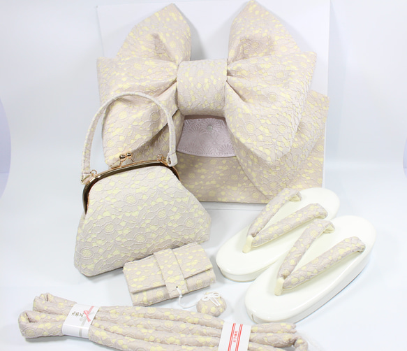 七五三 帯 箱迫セット 七五三 はこせこ 帯 ペアセット 白 ホワイト