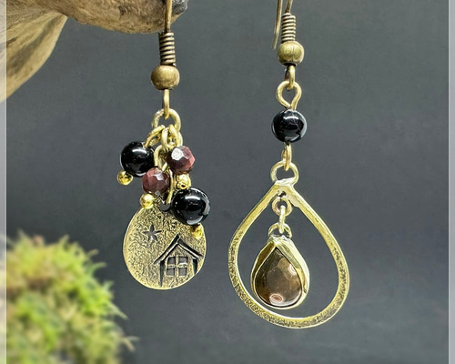 オーシャンジャスパーNo.31（ピアスorイヤリング） ピアス（フック