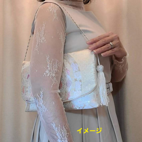 クリスマス限定]和風模様シルク着物帯の2waysクラッチバッグ クラッチ