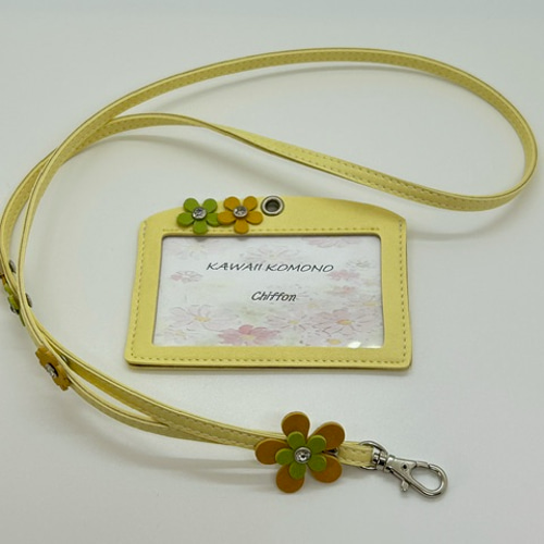 New！ネックストラップ キラキラフラワー / ニュアンスカラー5色 携帯