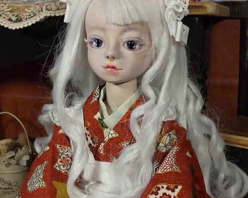 創作人形女の子 球体関節人形 「銀華猫」 少女人形 創作人形 その他人形 烏兎