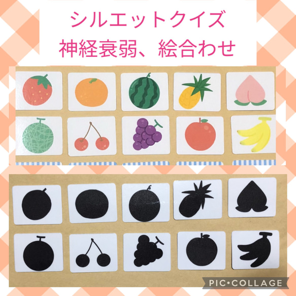 果物カード シルエットクイズ 神経衰弱 モンテッソーリ おもちゃ