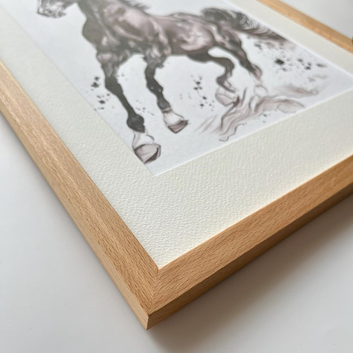 ほめがく B4 ビーチ】額縁｜オリジナルデザインの木製フレーム