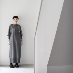 ニットワンピース（ノースリーブ）：紺 [NT33OPNV] ワンピース