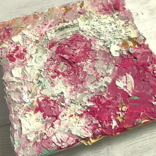 原画 抽象画 アクリル画 手描き モダンアート テクスチャ―アート 幸せ