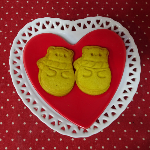 スノーマンの貼り箱にスノーマンのクッキー6種類詰め合わせ