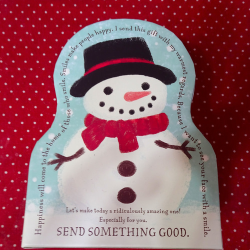 スノーマンの貼り箱にスノーマンのクッキー6種類詰め合わせ