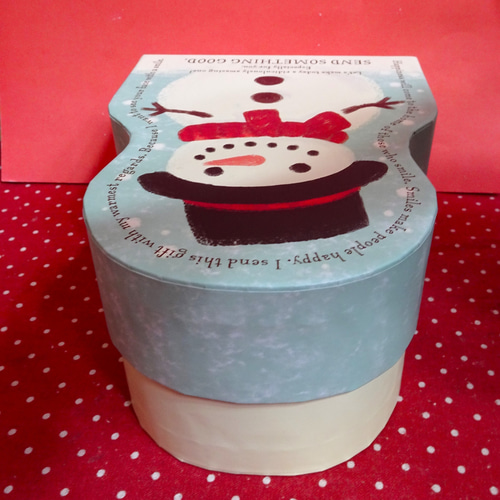 スノーマンの貼り箱にスノーマンのクッキー6種類詰め合わせ