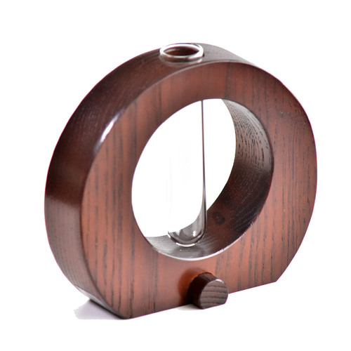 木製 丸型 花瓶 茶色 木製・一輪挿し・丸型・茶(品番001-0362) 一輪挿し・花瓶・花器 工人舎