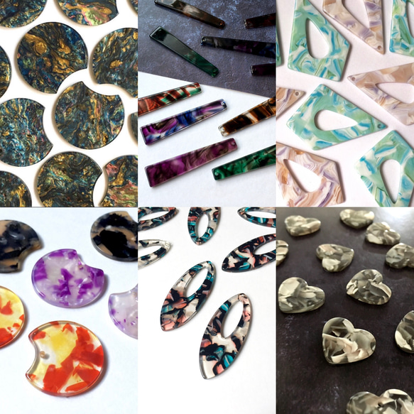 【40個】アセテート＆アクリルチャーム＊HAPPY BAG 2025【在庫限り】 3枚目の画像