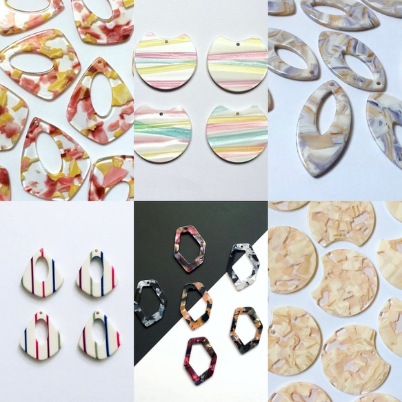 【40個】アセテート＆アクリルチャーム＊HAPPY BAG 2025【在庫限り】 5枚目の画像