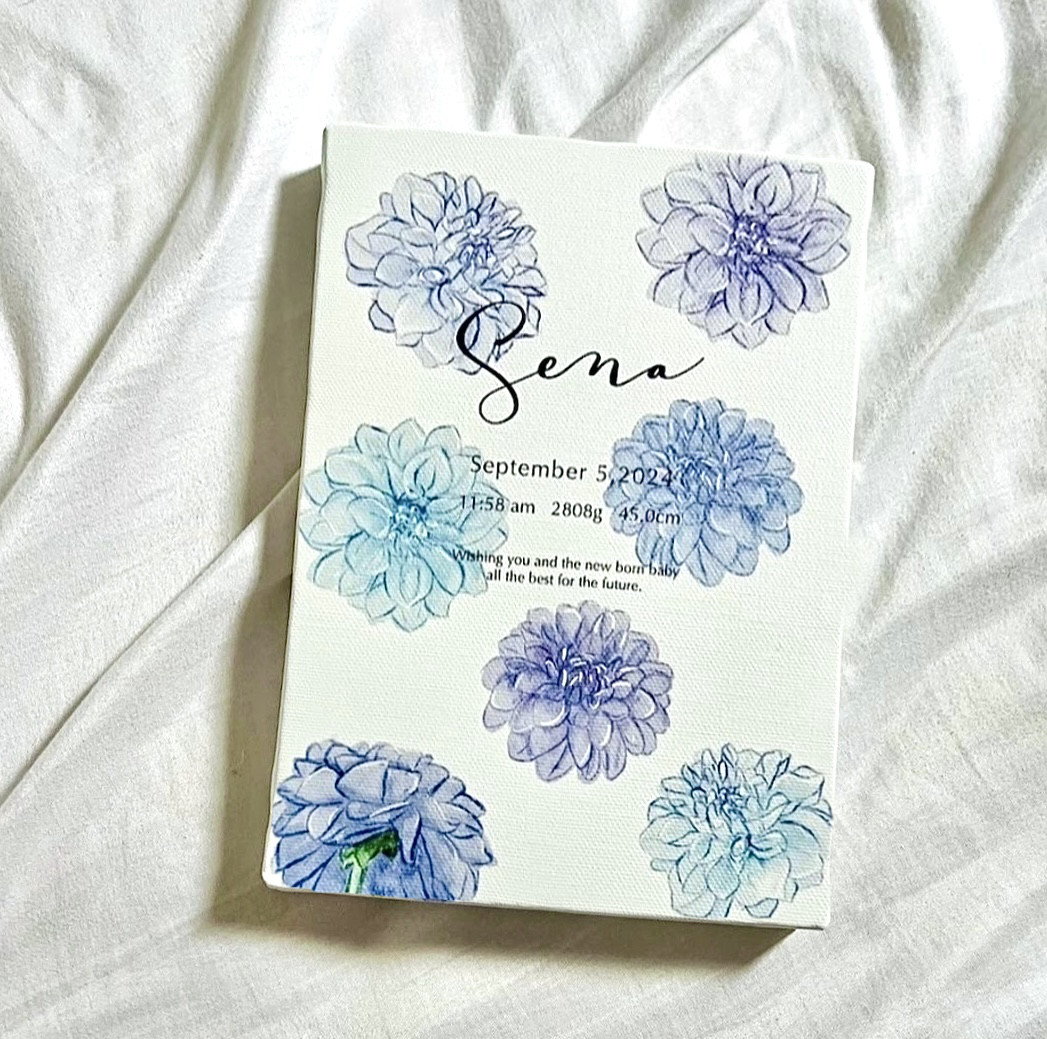 ★カリグラフィー★キャンバスアートの命名書