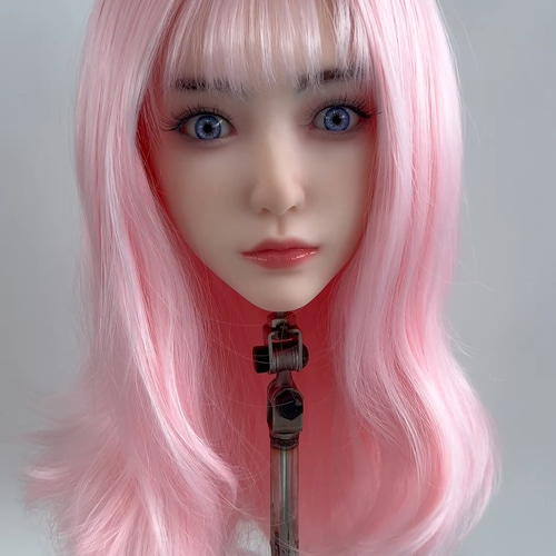 リアルドールヘッド 軟質シリコンヘッド リアルガール 口可動
