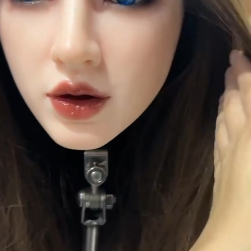 リアルドールヘッド 軟質シリコンヘッド リアルガール 口可動