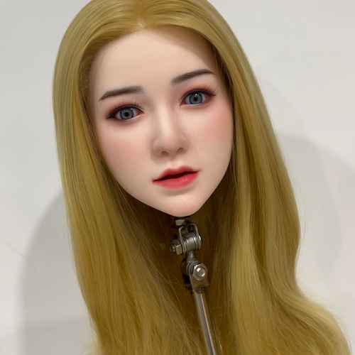 リアルドールヘッド 軟質シリコンヘッド リアルガール 口可動