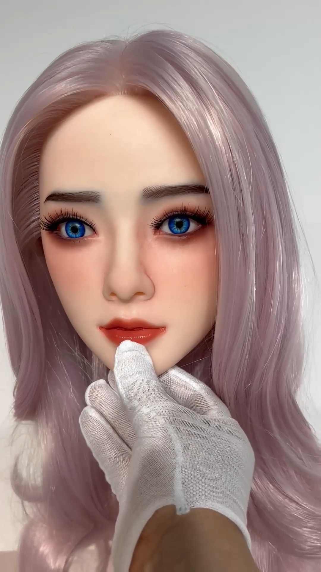 リアルドールヘッド 軟質シリコンヘッド リアルガール 口可動